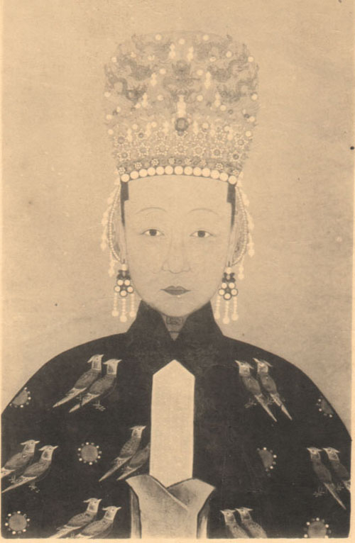 名人朱常洛刘皇后画像