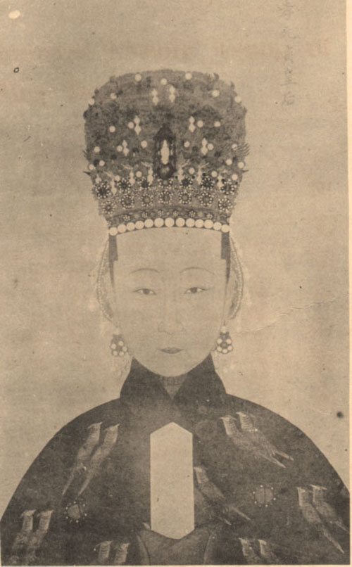 名人朱常洛郭皇后画像