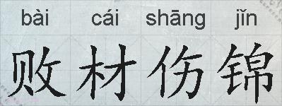 败材伤锦的拼音