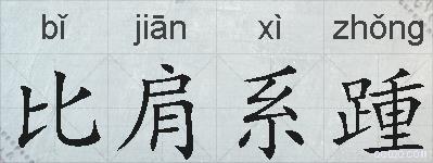 比肩系踵的拼音