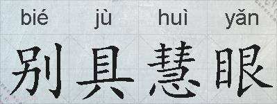 别具慧眼的拼音