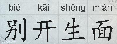 别开生面的拼音