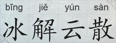 冰解云散的拼音