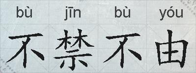 不禁不由的拼音