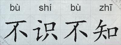 不识不知的拼音