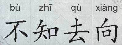 不知去向的拼音