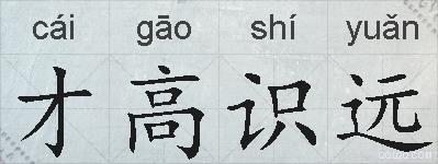 才高识远的拼音