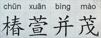 椿萱并茂的拼音