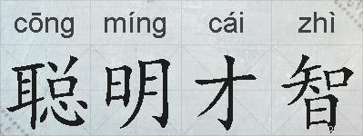 聪明才智的拼音