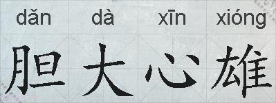 胆大心雄的拼音