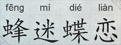 蜂迷蝶恋的拼音