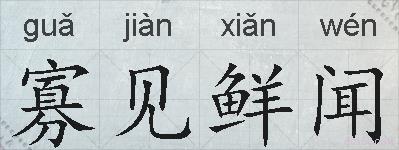 寡见鲜闻的拼音