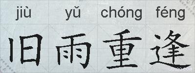 旧雨重逢的拼音