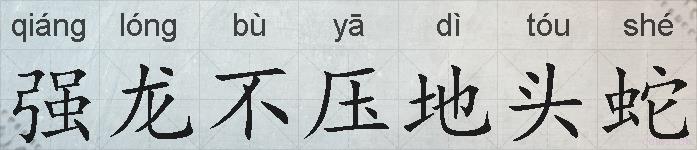 强龙不压地头蛇的拼音