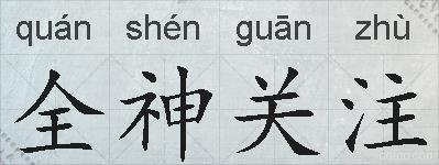 全神关注的拼音