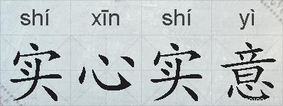 实心实意的拼音
