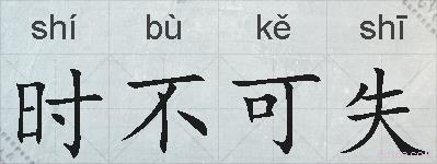 时不可失的拼音