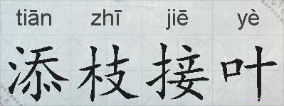 添枝接叶的拼音