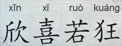 欣喜若狂的拼音