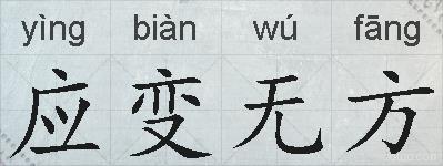 应变无方的拼音