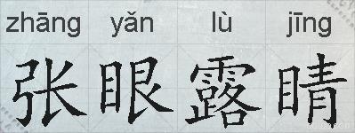 张眼露睛的拼音