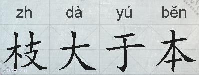 枝大于本的拼音