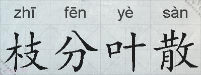 枝分叶散的拼音