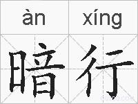 暗行的拼音