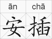 安插的拼音