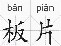 板片的拼音