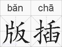 版插的拼音
