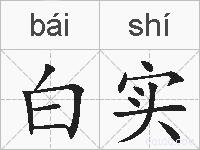 白实的拼音