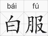 白服的拼音
