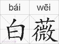 白薇的拼音