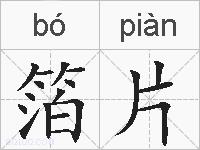 箔片的拼音