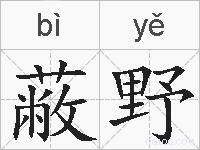 蔽野是什么意思 拼音读音 词语解释 蔽野的英文翻译 近义词 反义词 蔽野的相关成语词语诗词名人明星