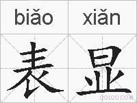 表显的拼音