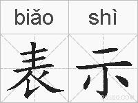 表示的拼音