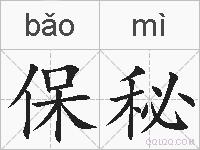 保秘的拼音
