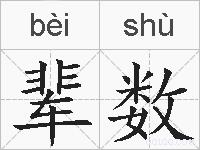 辈数的拼音