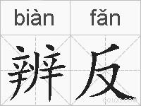 辨反的拼音