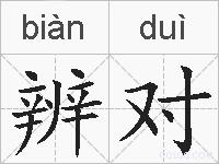 辨对的拼音