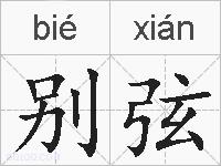 别弦的拼音