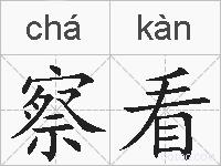察看的拼音