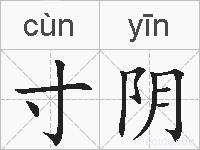 寸阴的拼音