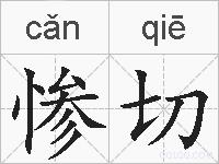 惨切的拼音