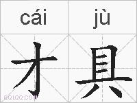 才具的拼音