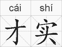 才实的拼音