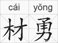 材勇的拼音