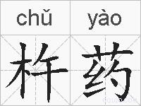 杵药的拼音